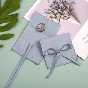 blue string jewelry bag