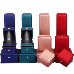 LED leather jewelry box