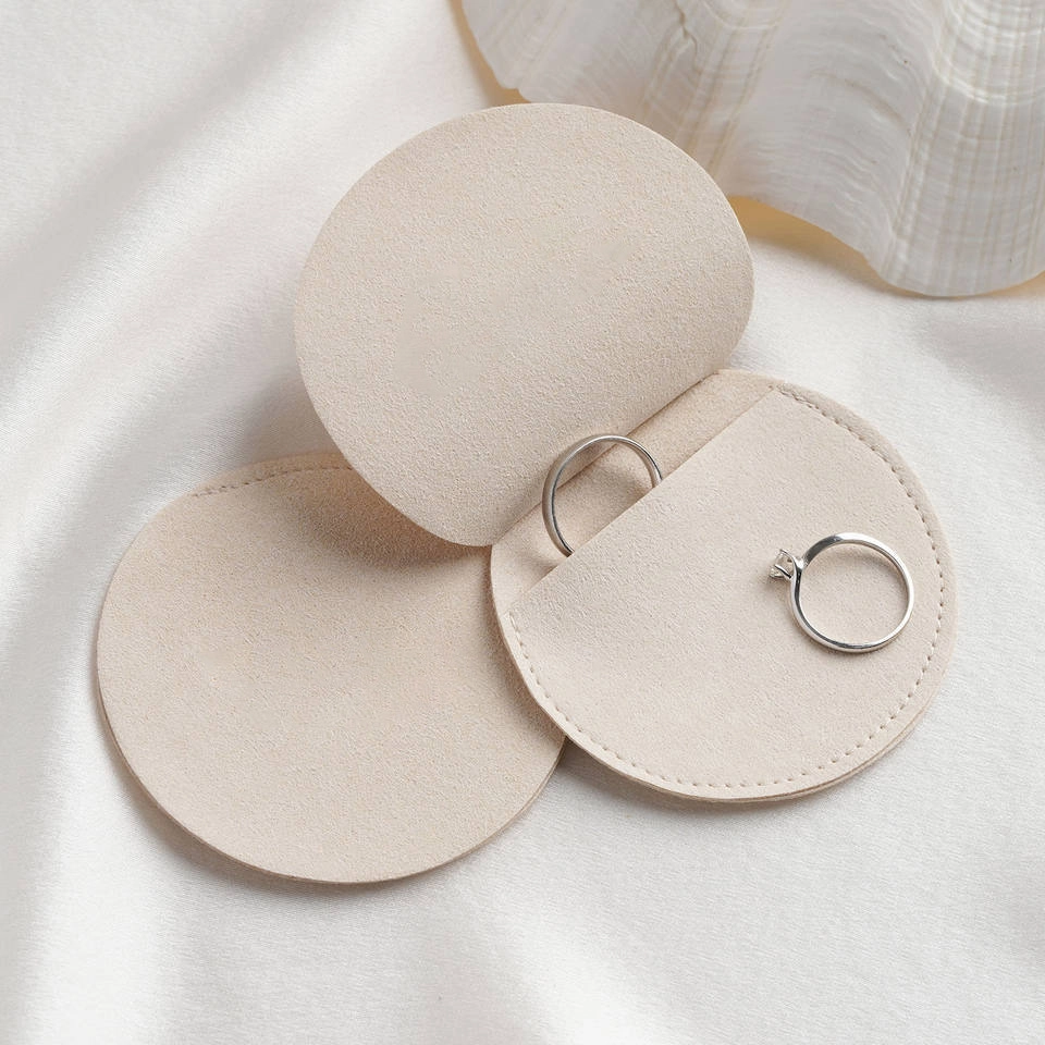 Microfiber round Jewelry pouch
