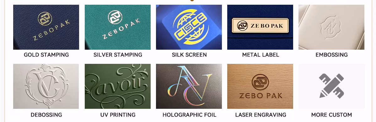 Jewelry box logo surface