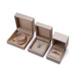 Custom Brushed PU Leather Jewelry Box