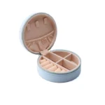 custom round velvet jewelry box