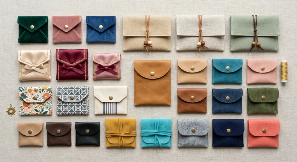 Envelope and Flap Jewelry Pouches