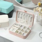 Custom PU Leather Double Layer Jewelry Box