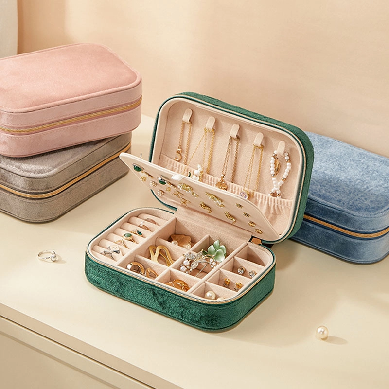 Velvet Double Layer Jewelry Box