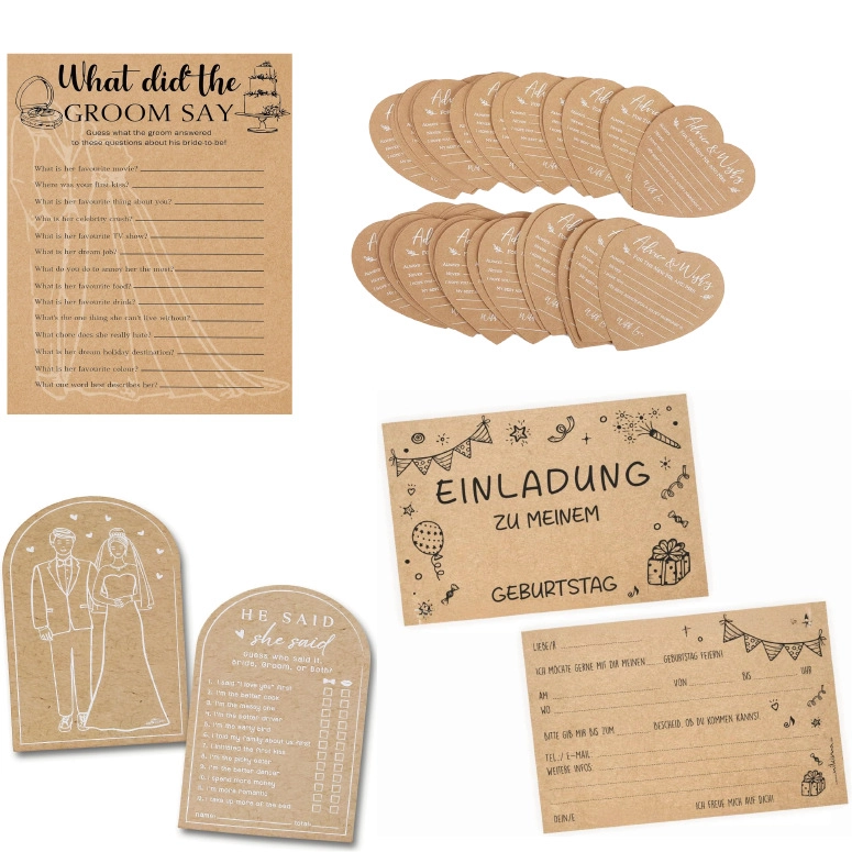 Custom kraft paper thank you cards