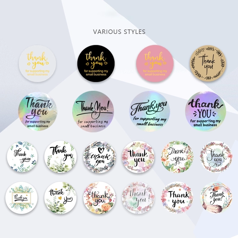 In-Stock Wholesale Round Thank You Stickers