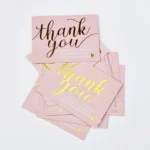 Custom Gold Foil Thank You Cards