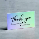 Custom Holographic Thank You Cards