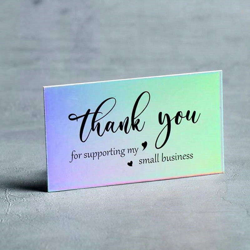 Custom Holographic Thank You Cards